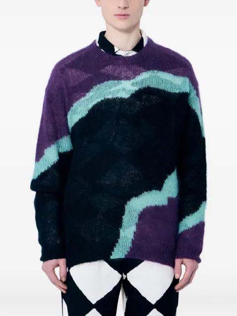 colour-block crew-neck sweater by NOMARYTHM TEXTILE