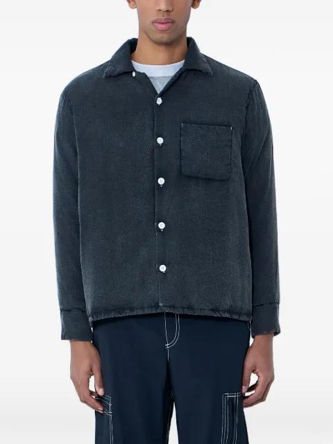 textured patch pocket shirt by NOMARYTHM TEXTILE