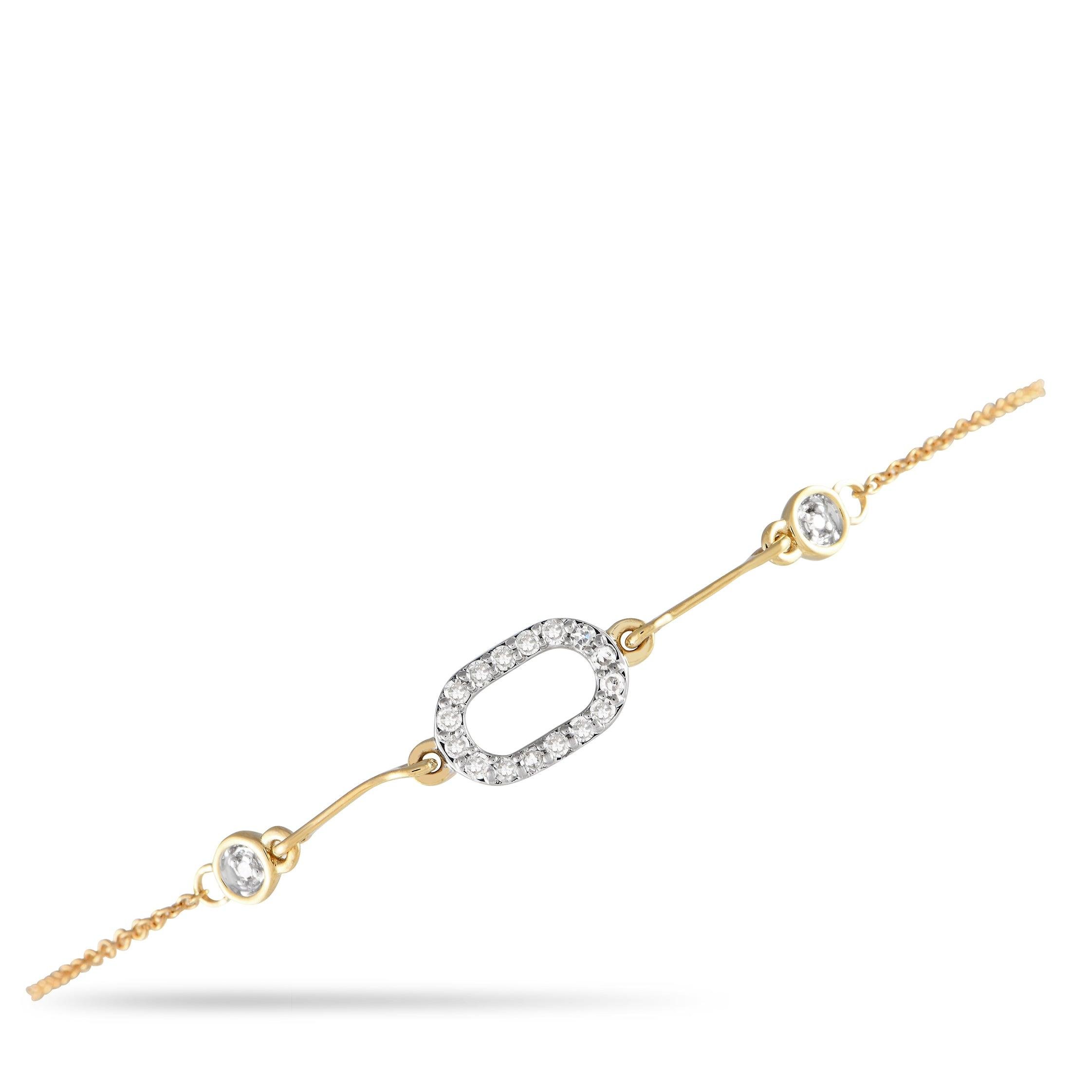 LB Exclusive 14K Yellow Gold 0.10ct Diamond Bracelet BR09661-Y by NON BRANDED