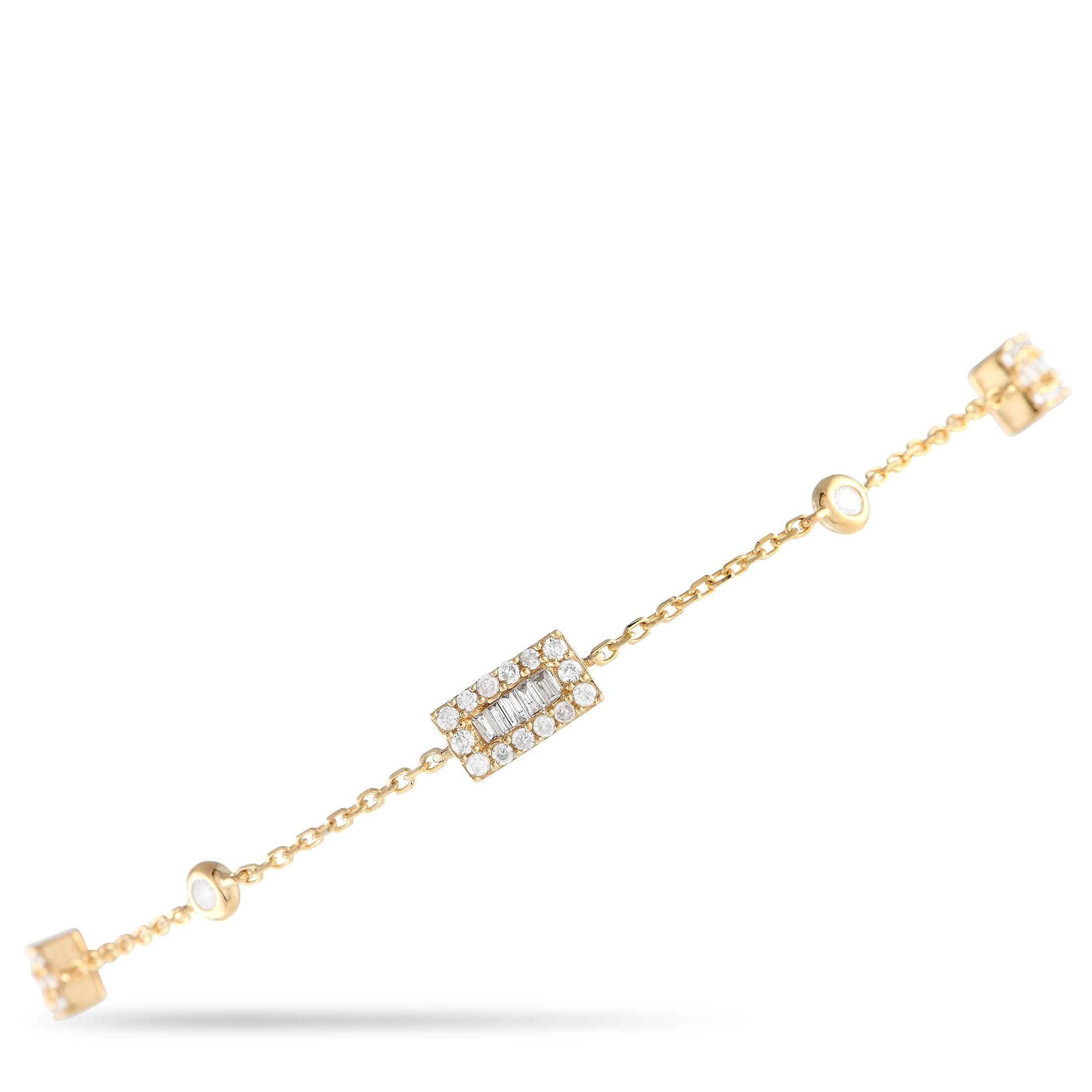 LB Exclusive 14K Yellow Gold 0.45ct Diamon Bracelet BR09827-Y by NON BRANDED