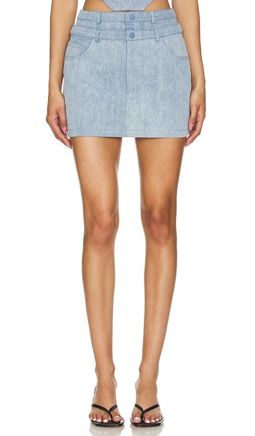 Nonchalant Label Camden Skirt in Denim-Light by NONCHALANT LABEL