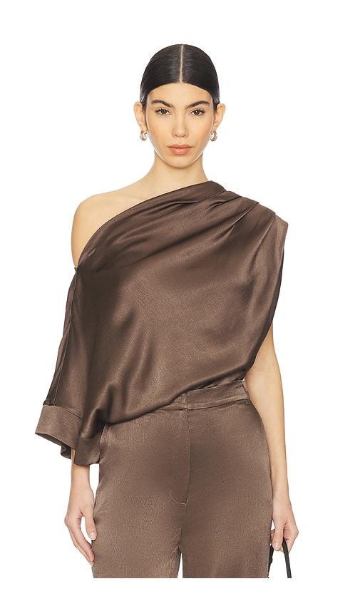 Nonchalant Label Kenzie Top in Chocolate by NONCHALANT LABEL