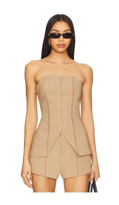 Nonchalant Label Liz Top in Beige by NONCHALANT LABEL