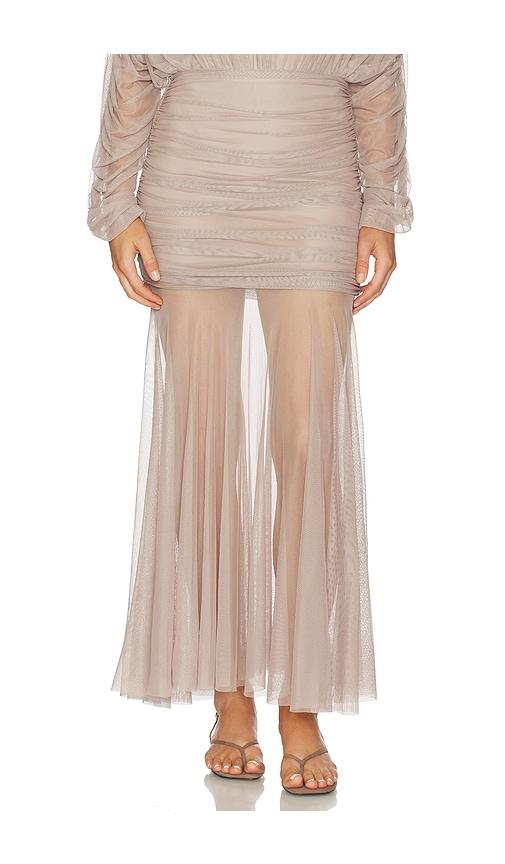 Nonchalant Label Luca Skirt in Taupe by NONCHALANT LABEL