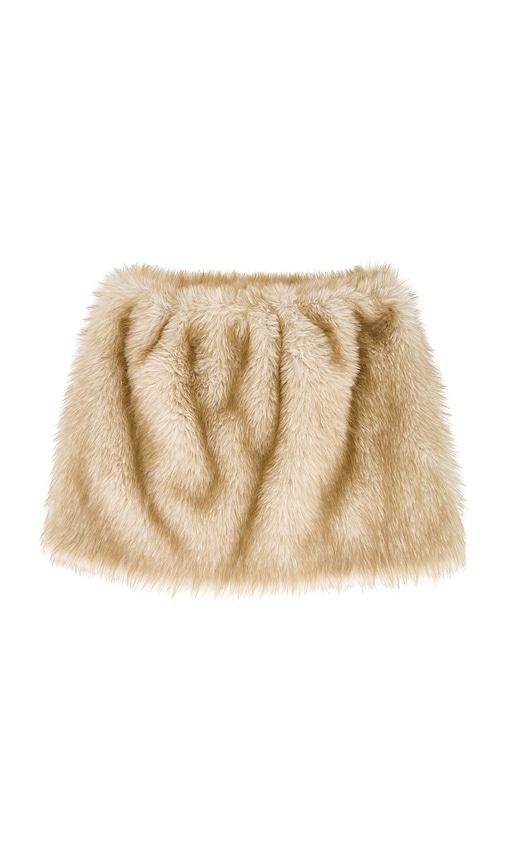 Nonchalant Label Pascale Faux Fur Shawl in Ivory by NONCHALANT LABEL
