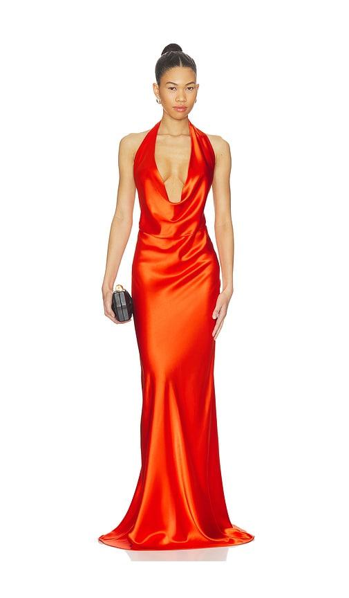 Nonchalant Label Theodora Dress in Orange by NONCHALANT LABEL