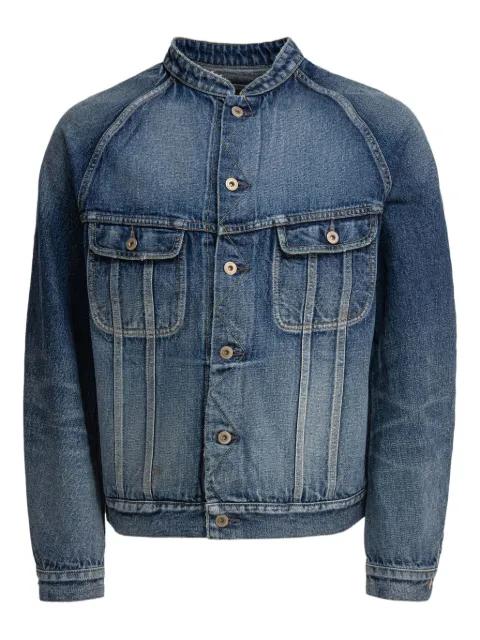 mandarin-collar denim jacket by NONNATIVE