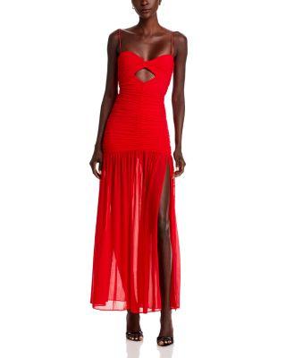 Monroe Cutout Sheer Hem Gown by NOOKIE