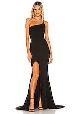 Nookie Jasmine One Shoulder Gown in Black by NOOKIE