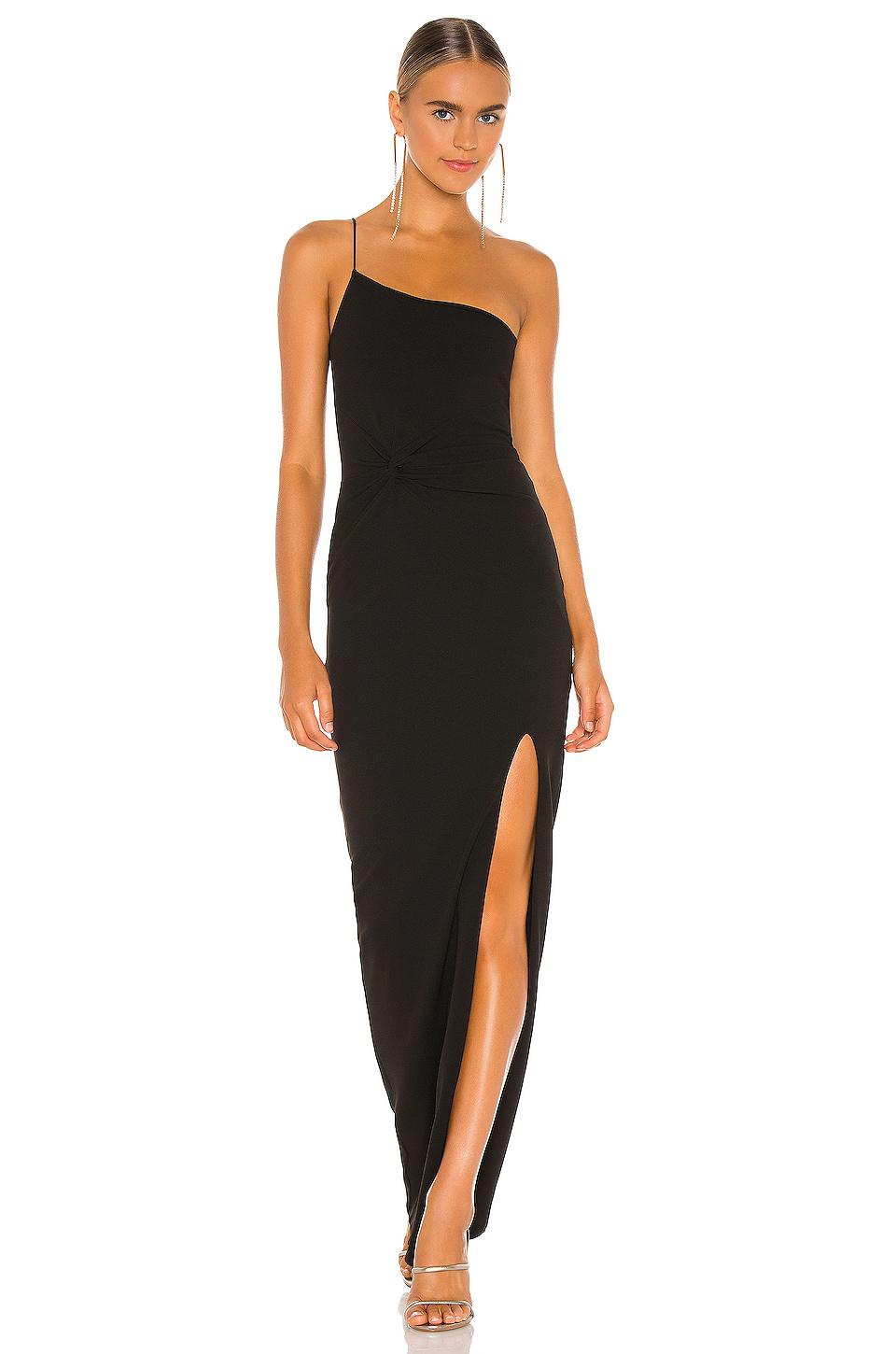 Nookie Lust One Shoulder Gown in Black by NOOKIE
