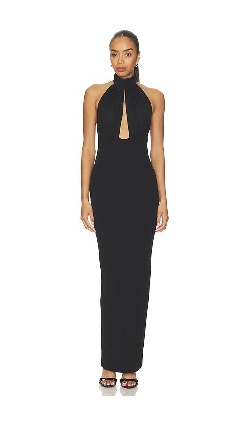 Nookie Martini Halter Gown in Black by NOOKIE