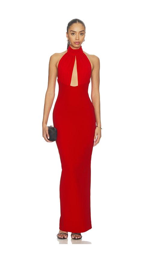 Nookie Martini Halter Gown in Red by NOOKIE
