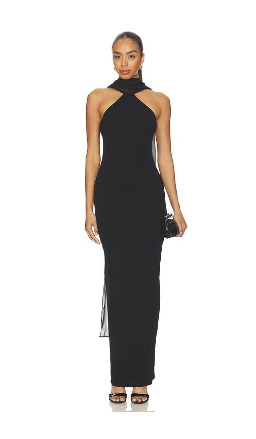 Nookie Martini High Neck Gown in Black by NOOKIE