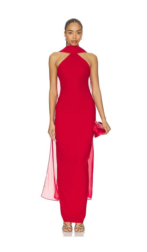 Nookie Martini High Neck Gown in Red by NOOKIE
