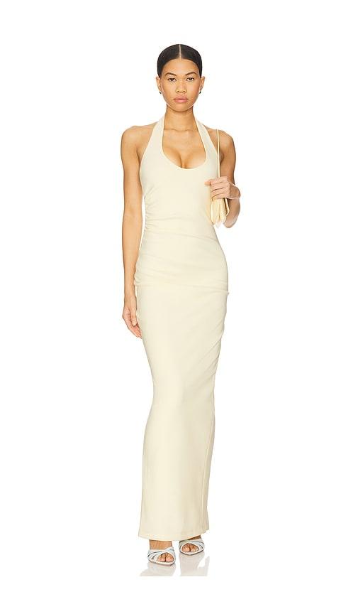 Nookie Natalia Halter Maxi Dress in Lemon by NOOKIE
