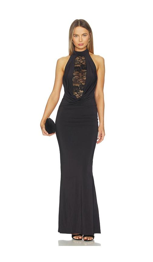 Nookie Rhianna Halter Gown in Black by NOOKIE