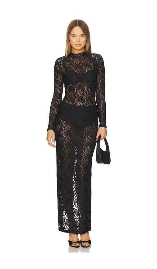 Nookie Roxana Long Sleeve Gown in Black by NOOKIE