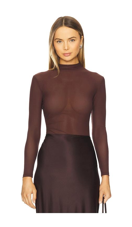 Nookie Saint Bodysuit in Brown by NOOKIE