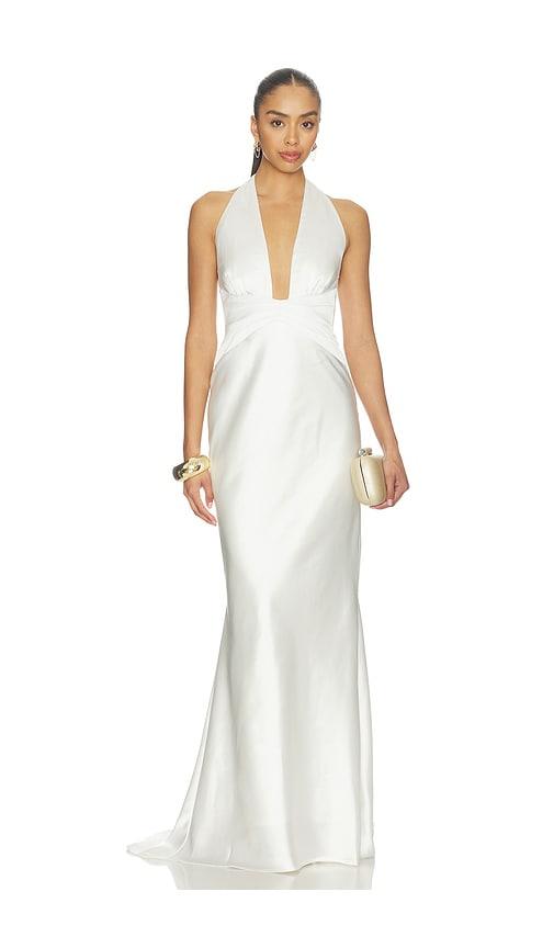 Nookie Scarlet Plunge Gown in Ivory by NOOKIE