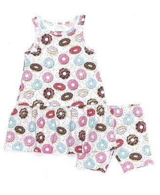 Girls' Organic Drop Waist Dress with Matching Biker Shorts - Little Kid by NORANI