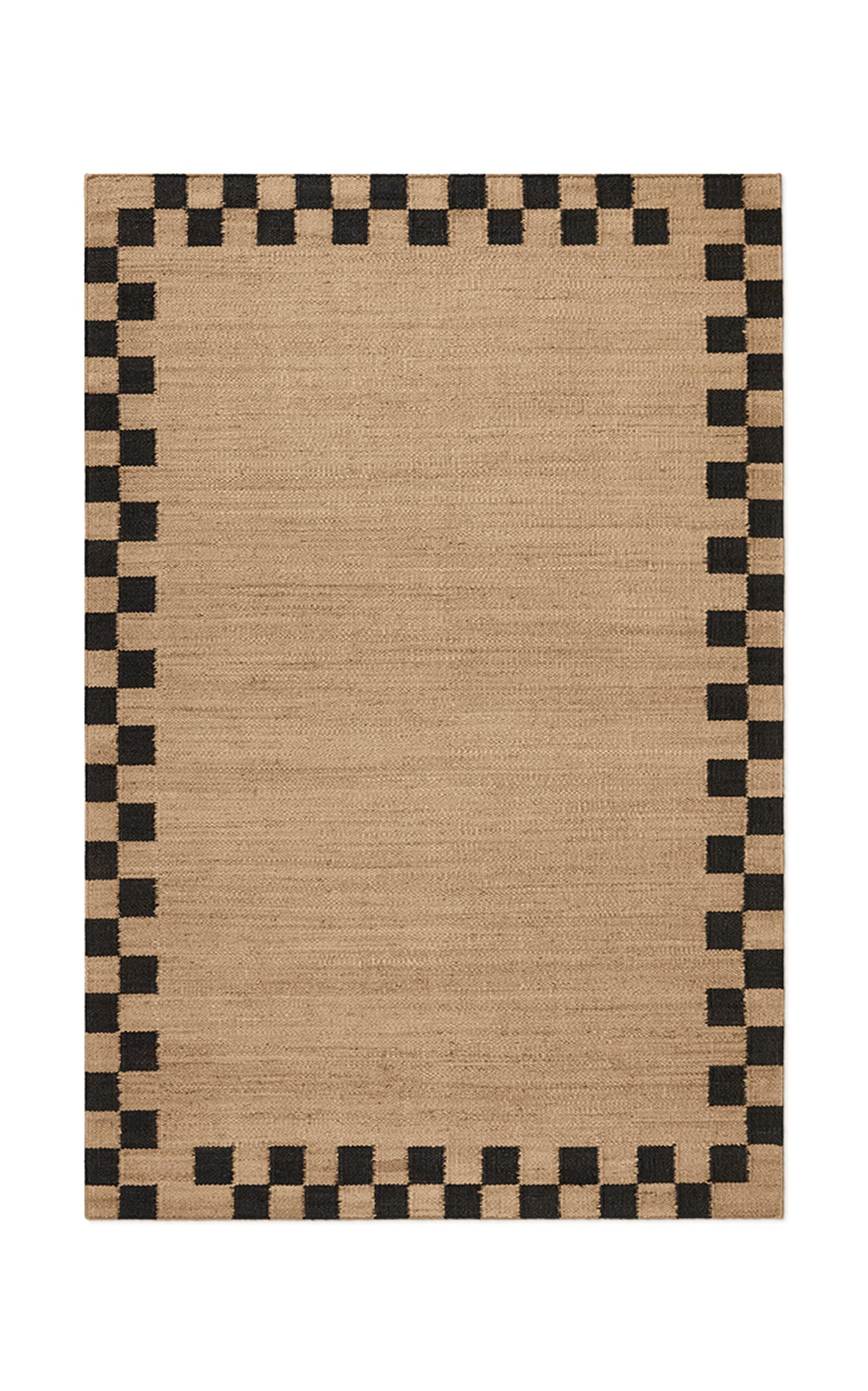 Nordic Knots - 5' X 8' Jute Border Area Rug - Black - Moda Operandi by NORDIC KNOTS