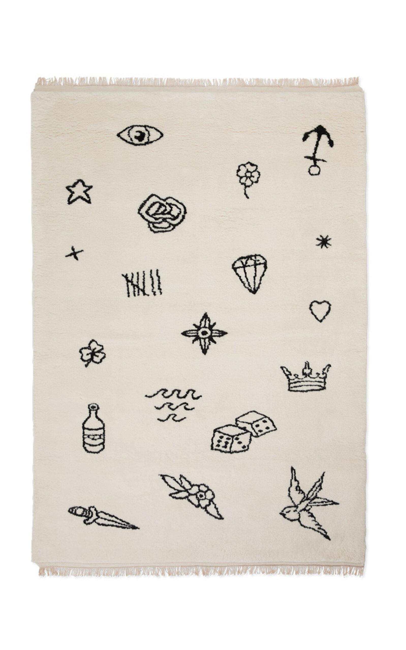 Nordic Knots - 5' X 8' Nomad  Shaggy Area Rug - Off-White - Moda Operandi by NORDIC KNOTS