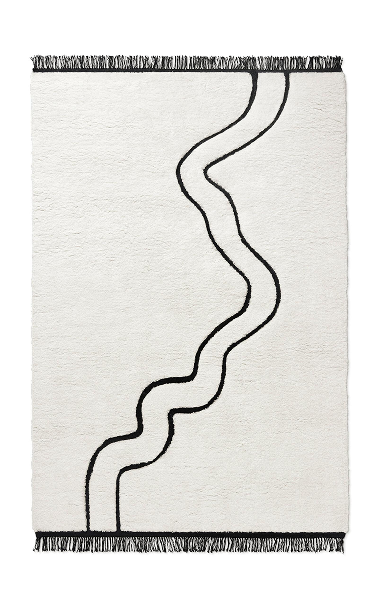 Nordic Knots - 5' X 8' River Shaggy Area Rug - White - Moda Operandi by NORDIC KNOTS
