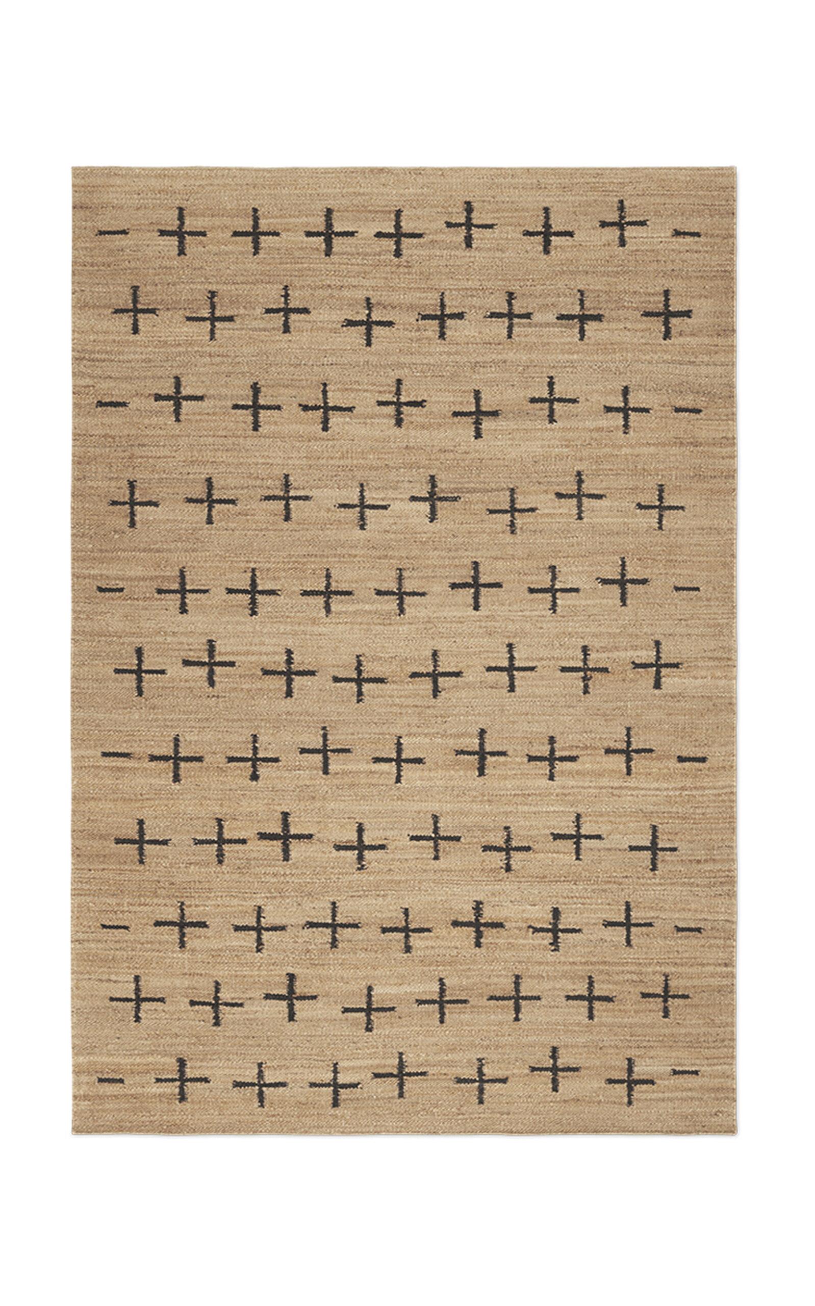 Nordic Knots - 6' X 9' Jute Cross  Flatweave Area Rug - Black - Moda Operandi by NORDIC KNOTS