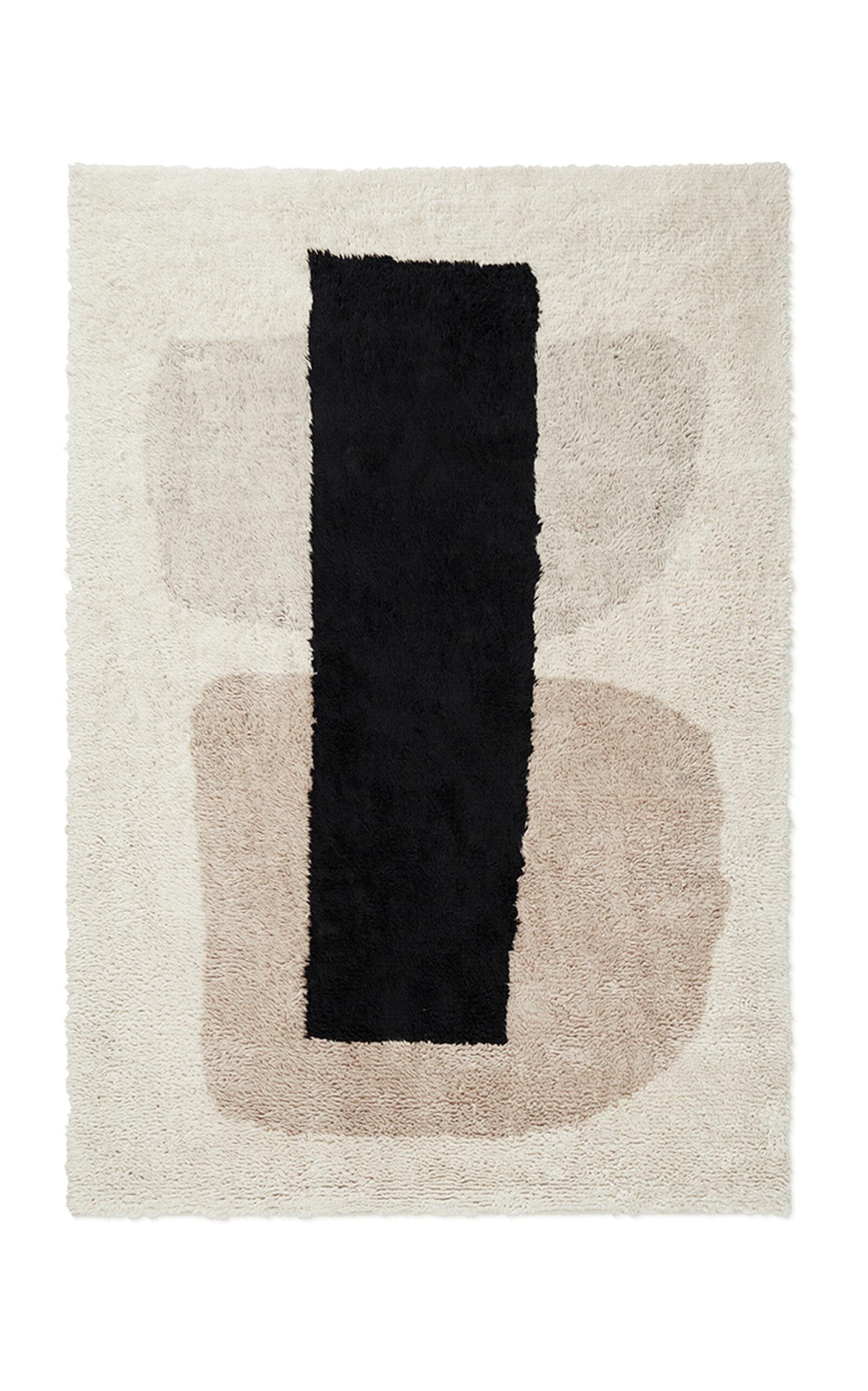 Nordic Knots - 6' X 9' Monolith 01  Shaggy Area Rug - Off-White - Moda Operandi by NORDIC KNOTS