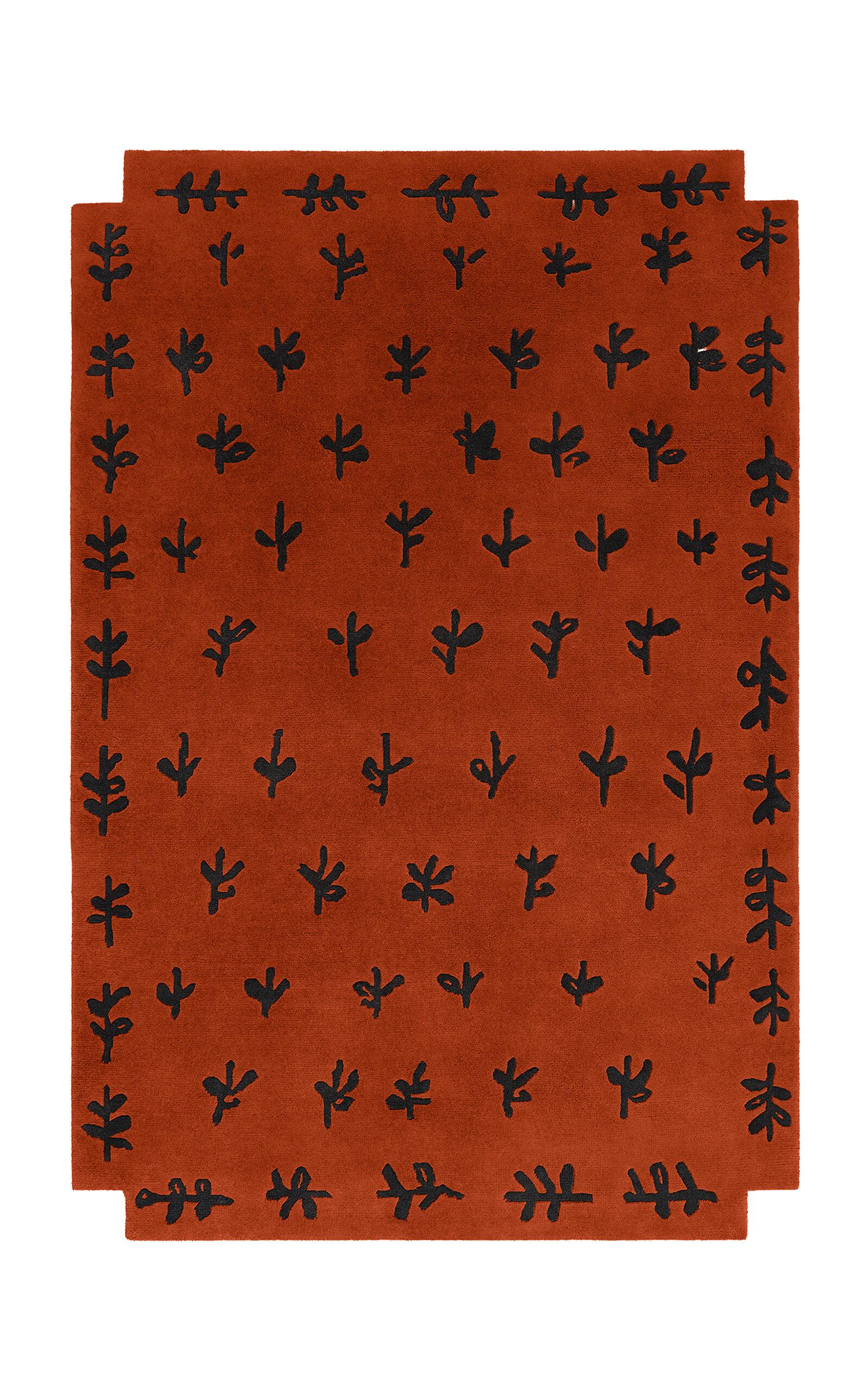 Nordic Knots - 8 x 10' Big Buds Wool Rug - Red - Moda Operandi by NORDIC KNOTS