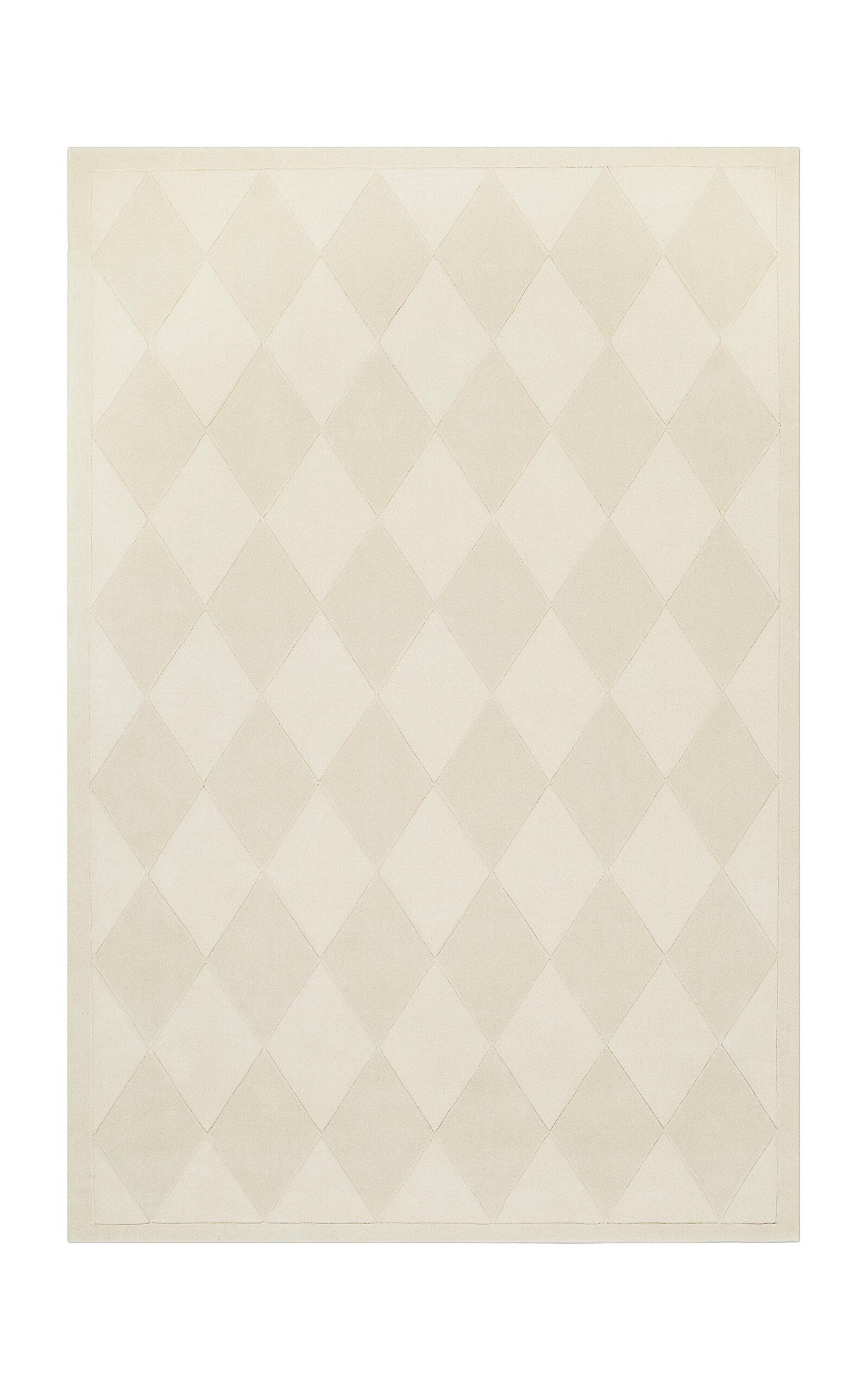 Nordic Knots - 8 x 10' Diamond Wool Rug - Off-White - Moda Operandi by NORDIC KNOTS