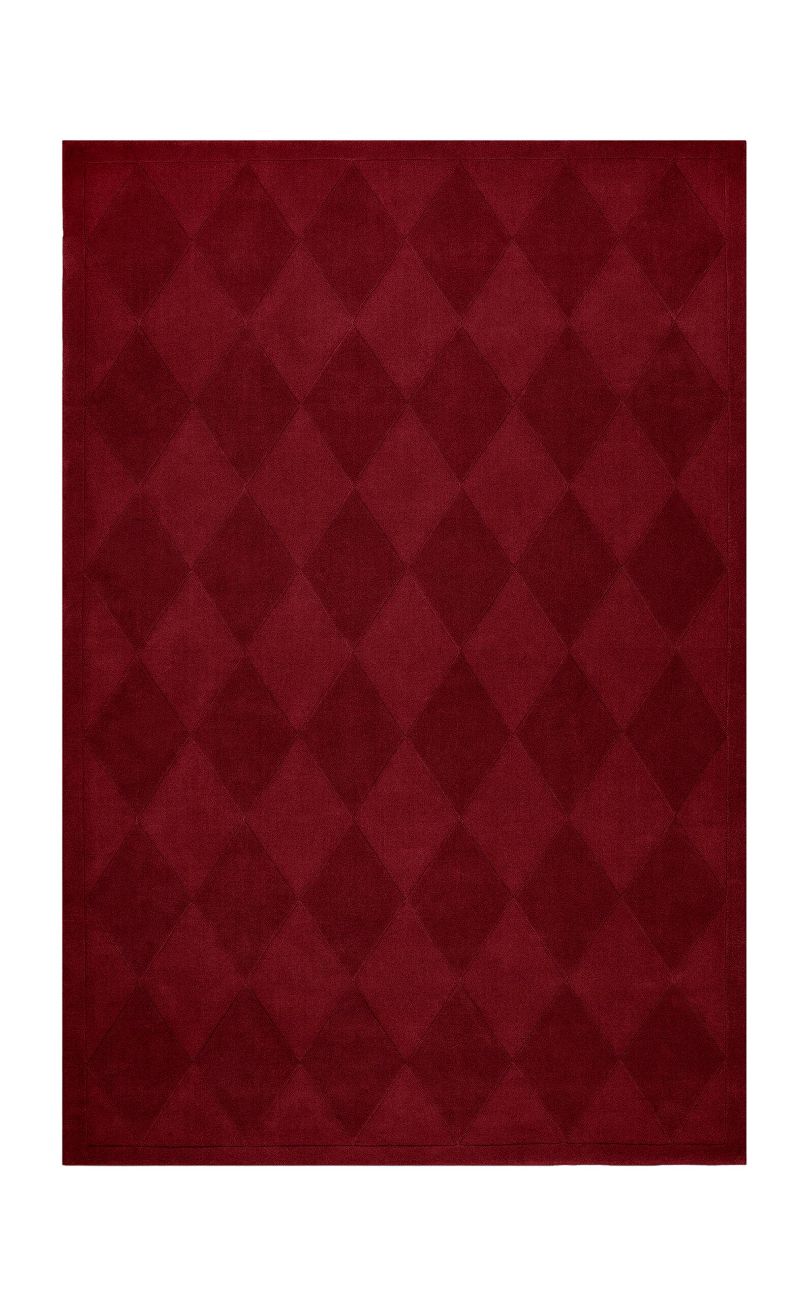 Nordic Knots - 8 x 10' Diamond Wool Rug - Red - Moda Operandi by NORDIC KNOTS