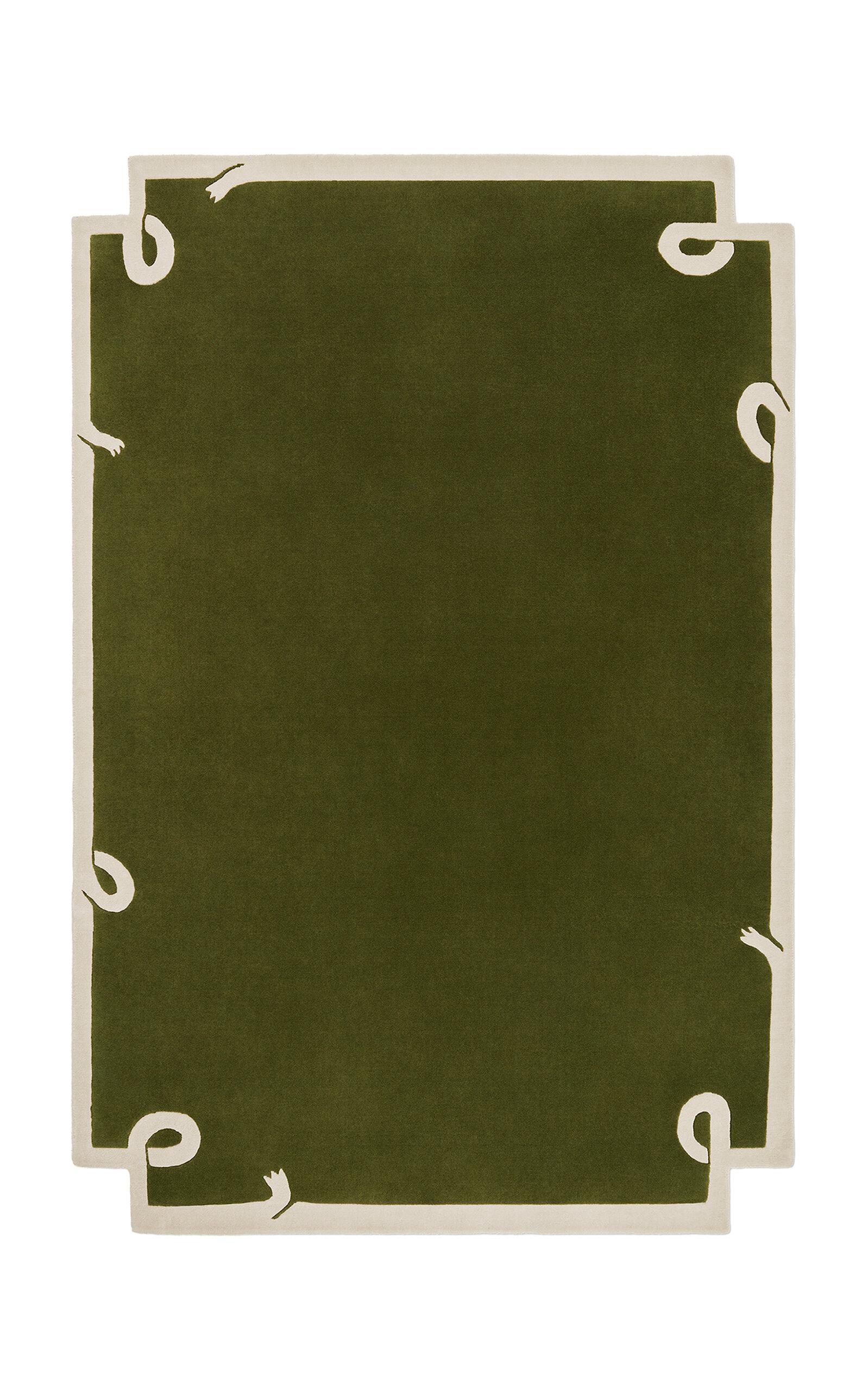 Nordic Knots - 8 x 10' Loops Wool Rug - Green - Moda Operandi by NORDIC KNOTS