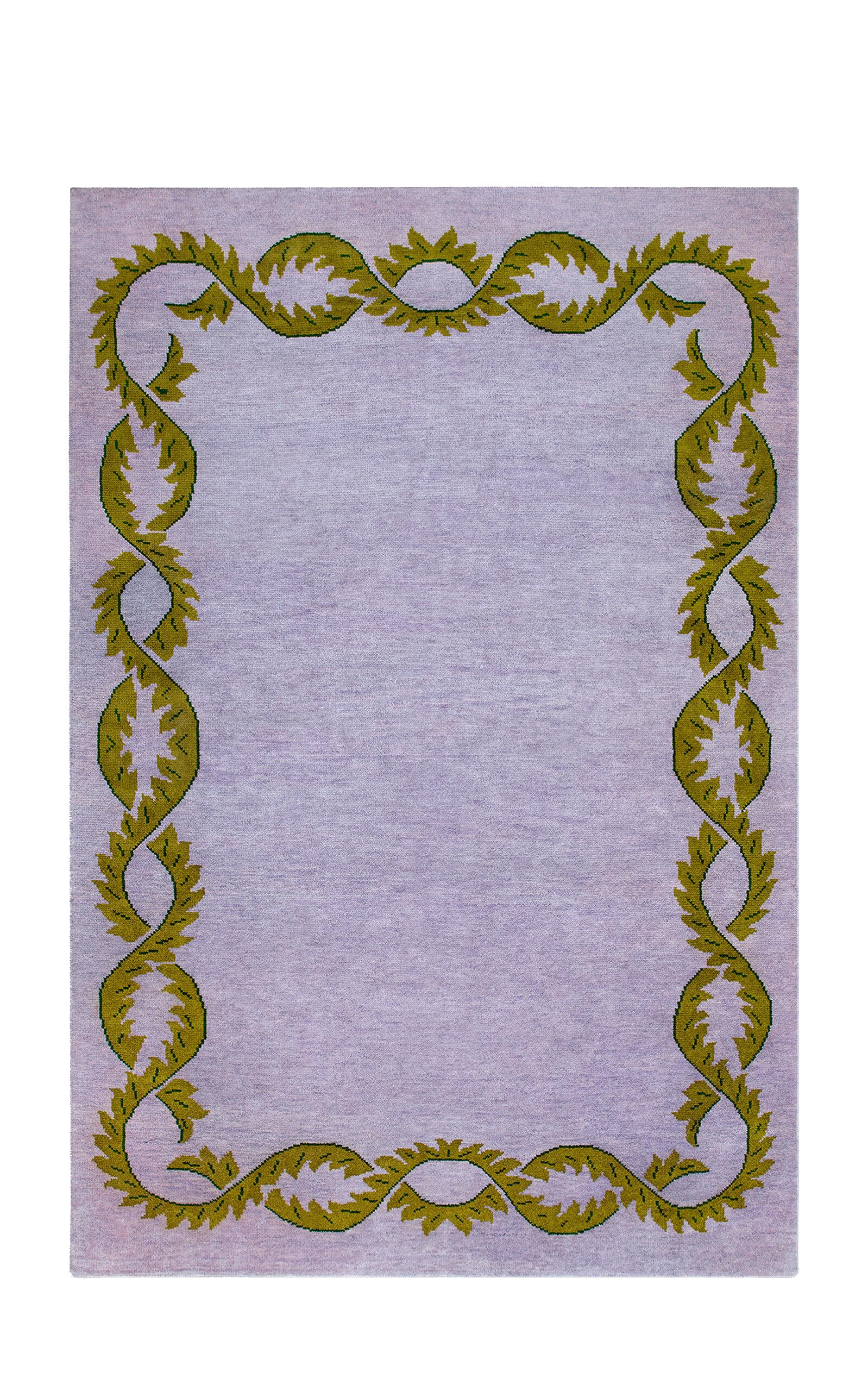 Nordic Knots - Climbing Vine 8'x10' Wool Rug - Purple - Moda Operandi by NORDIC KNOTS