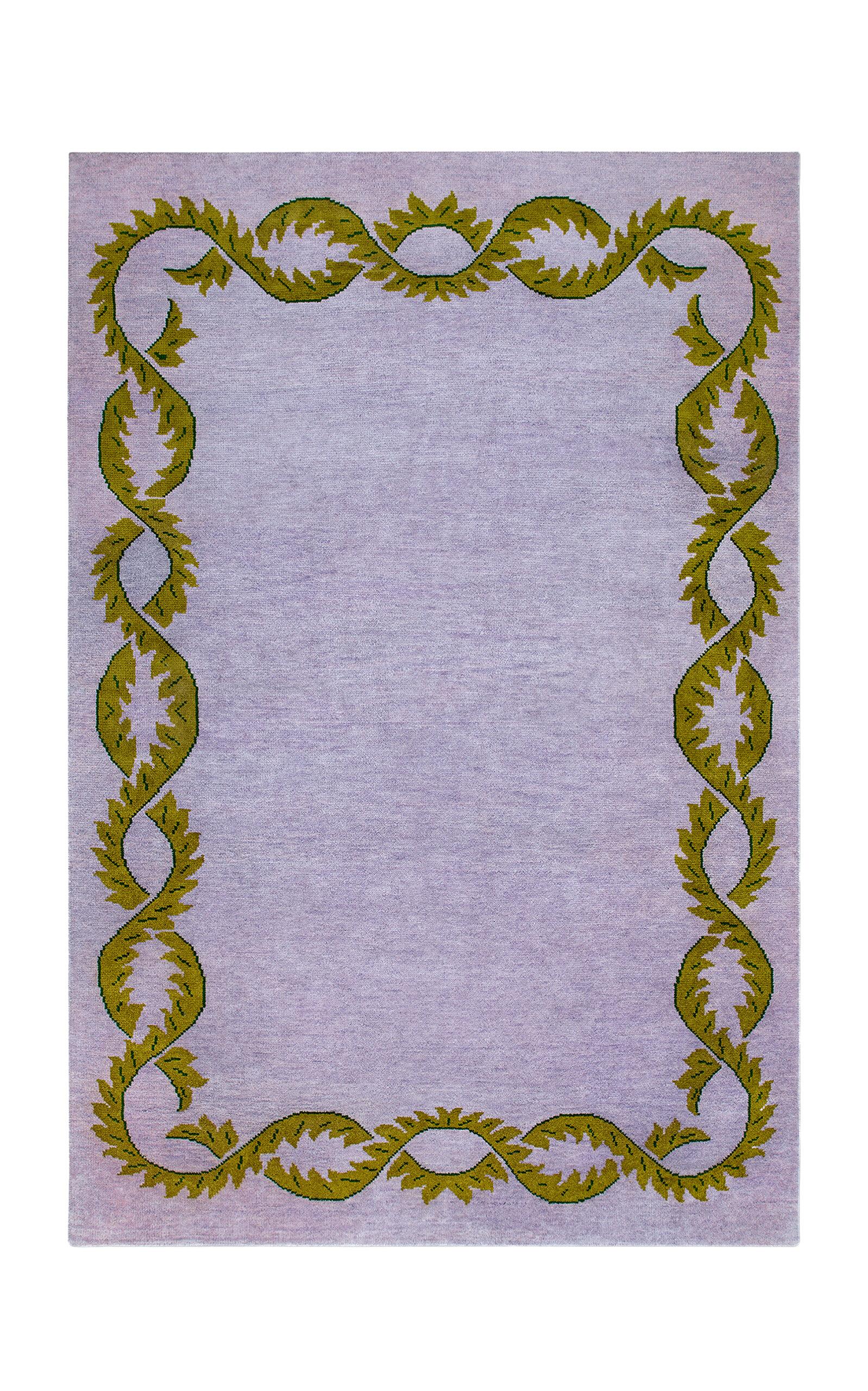 Nordic Knots - Climbing Vine 9'x12' Wool Rug - Purple - Moda Operandi by NORDIC KNOTS