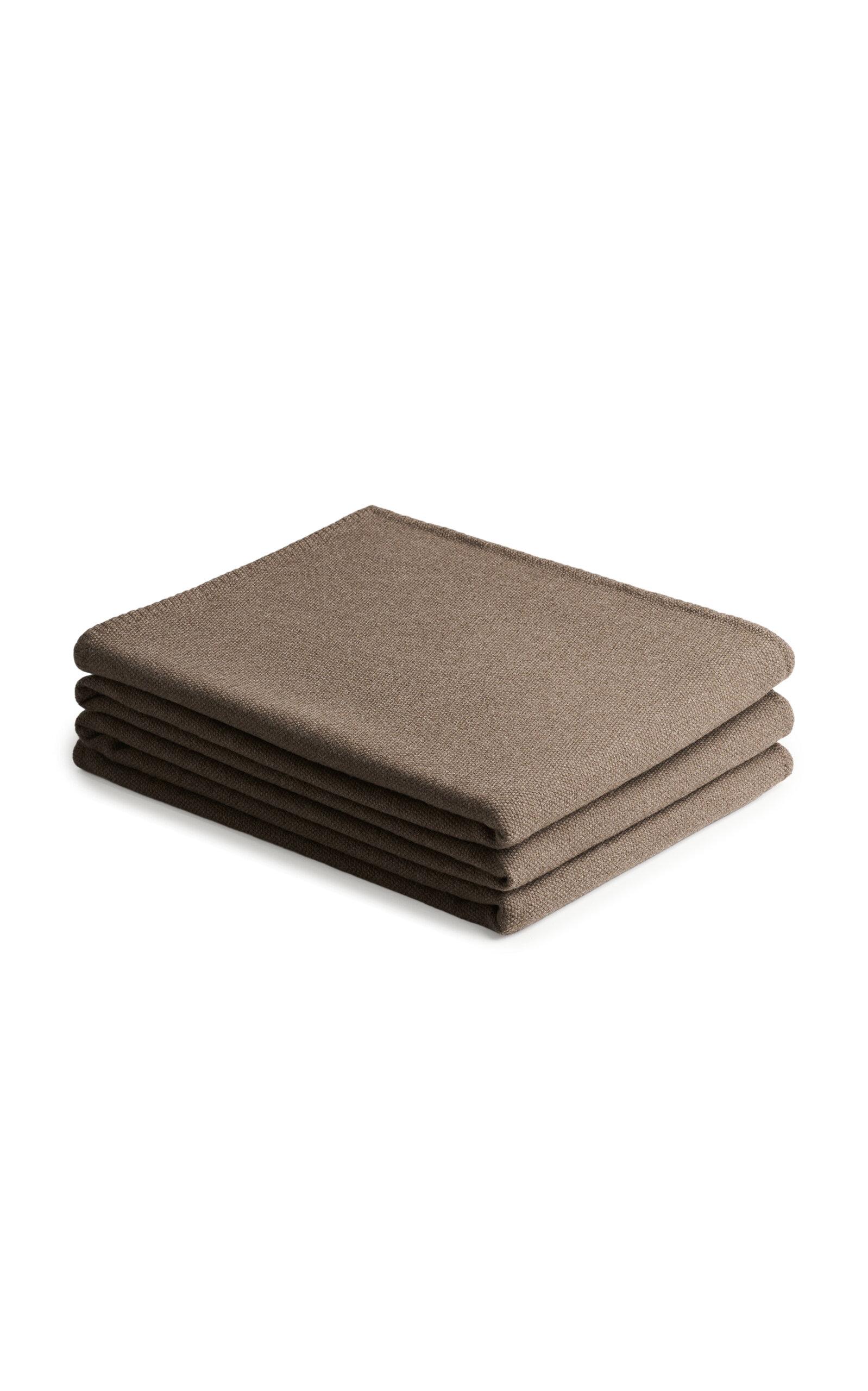 Nordic Knots - Exclusive Heritage Cashmere Throw - Taupe - Moda Operandi by NORDIC KNOTS