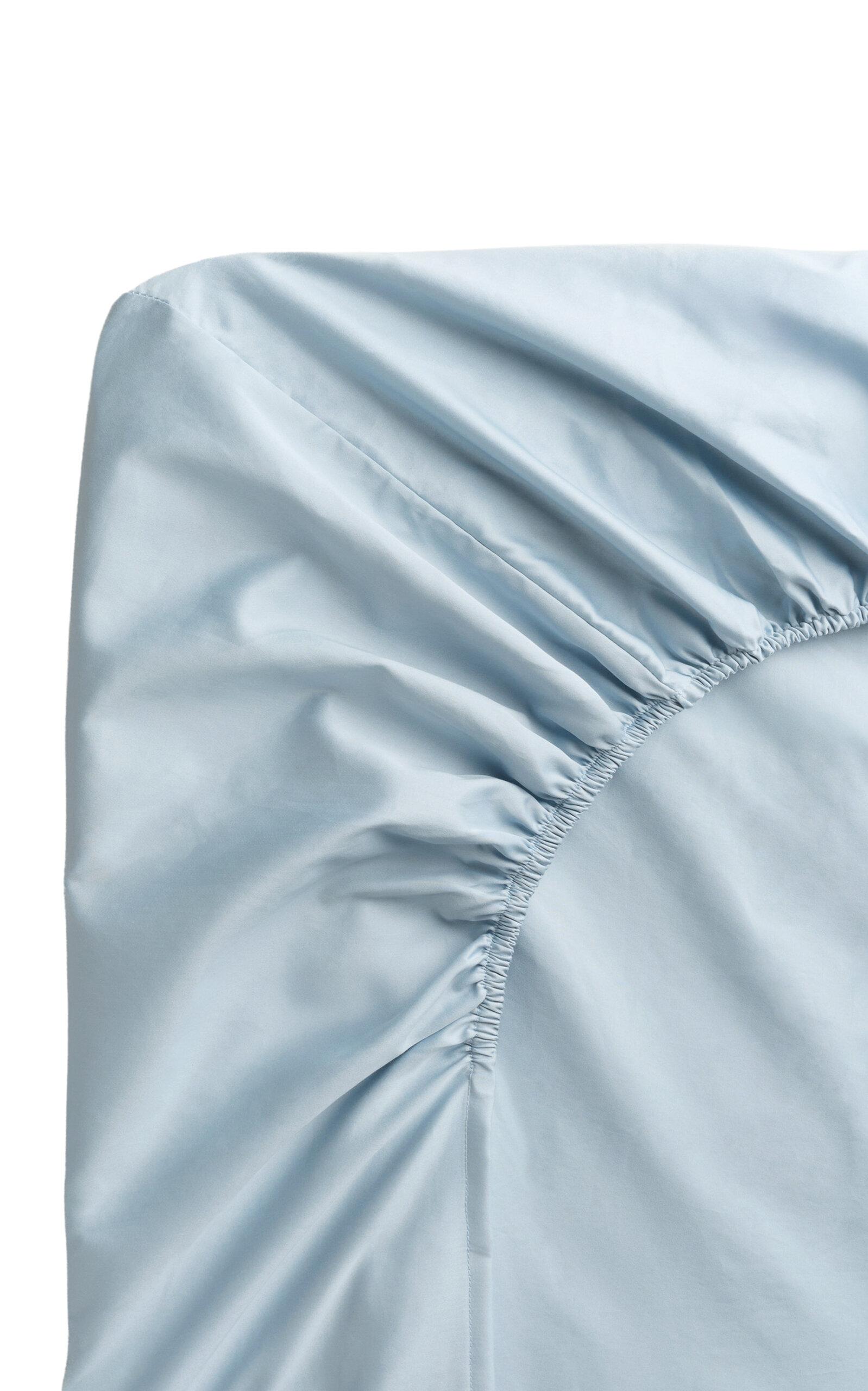 Nordic Knots - Exclusive Sateen Fitted Queen Sheet - Light Blue - Moda Operandi by NORDIC KNOTS