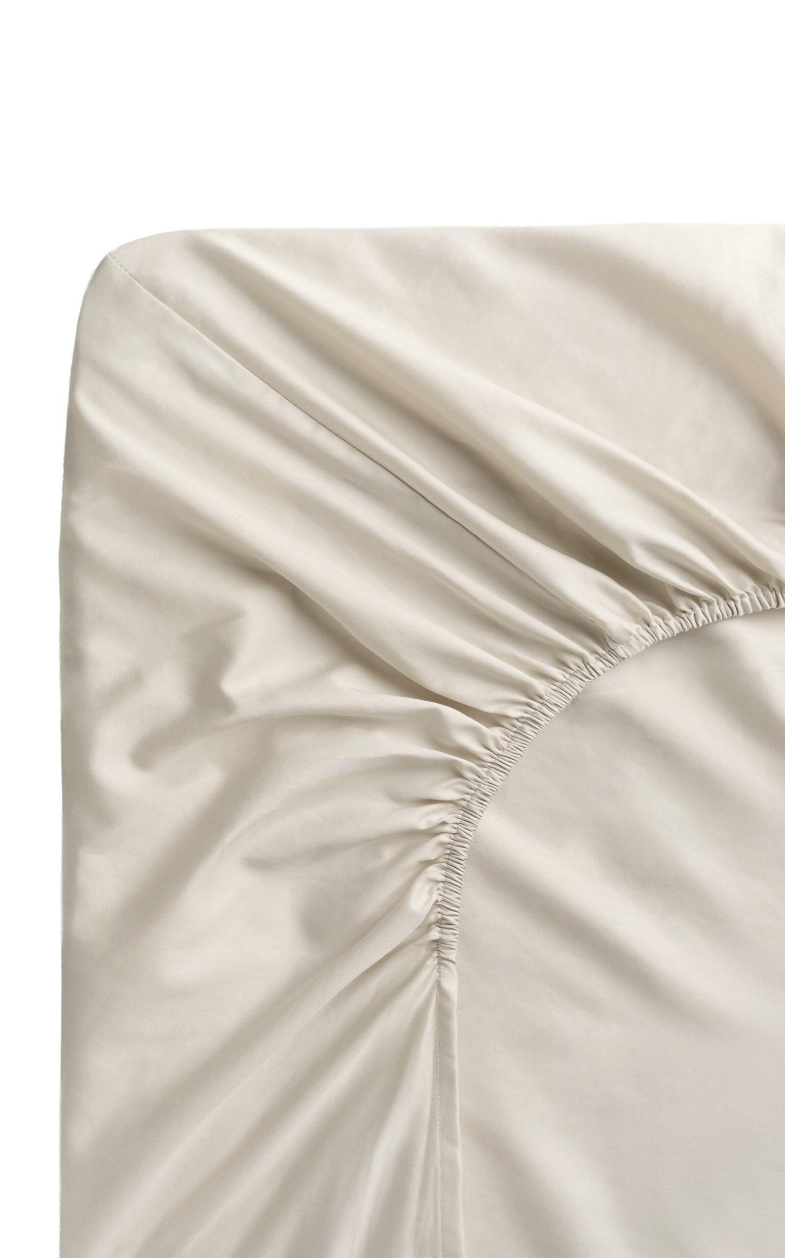Nordic Knots - Exclusive Sateen Fitted Queen Sheet - Tan - Moda Operandi by NORDIC KNOTS