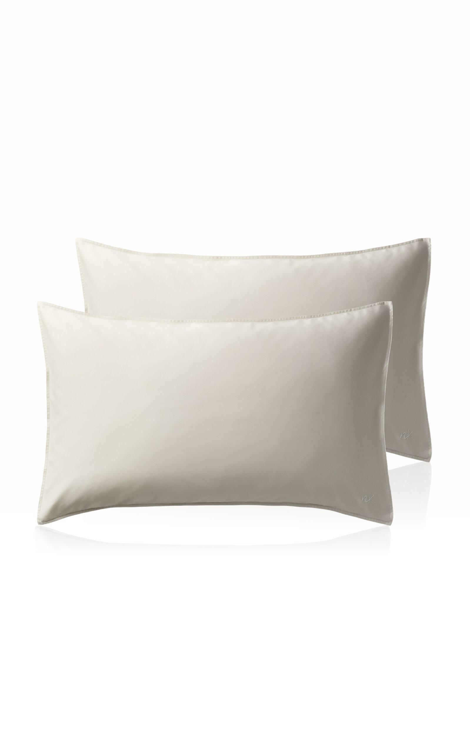 Nordic Knots - Exclusive Set-Of-Two Sateen King Pillowcase - Tan - Moda Operandi by NORDIC KNOTS