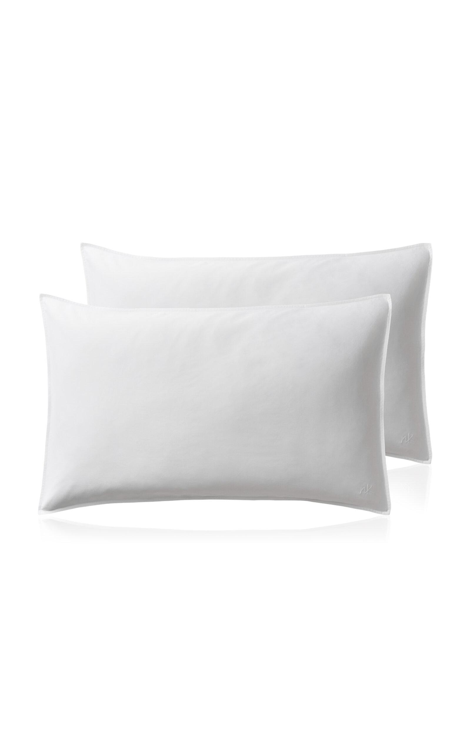 Nordic Knots - Exclusive Set-Of-Two Sateen King Pillowcase - White - Moda Operandi by NORDIC KNOTS