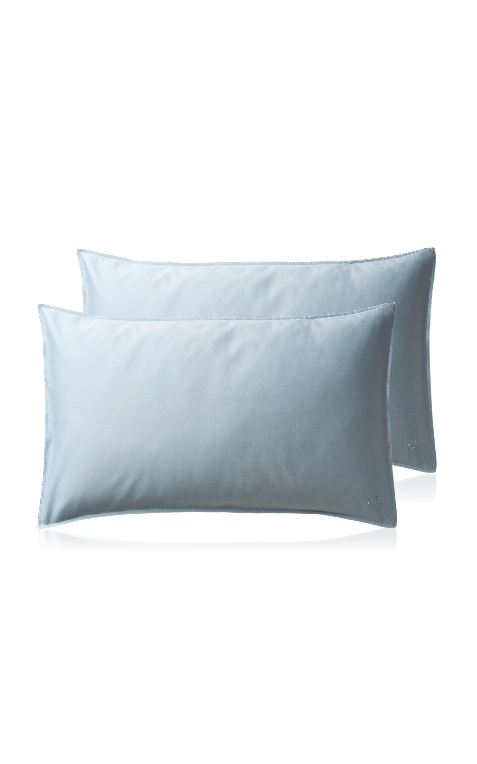 Nordic Knots - Exclusive Set-Of-Two Sateen Pillowcase - Light Blue - Moda Operandi by NORDIC KNOTS