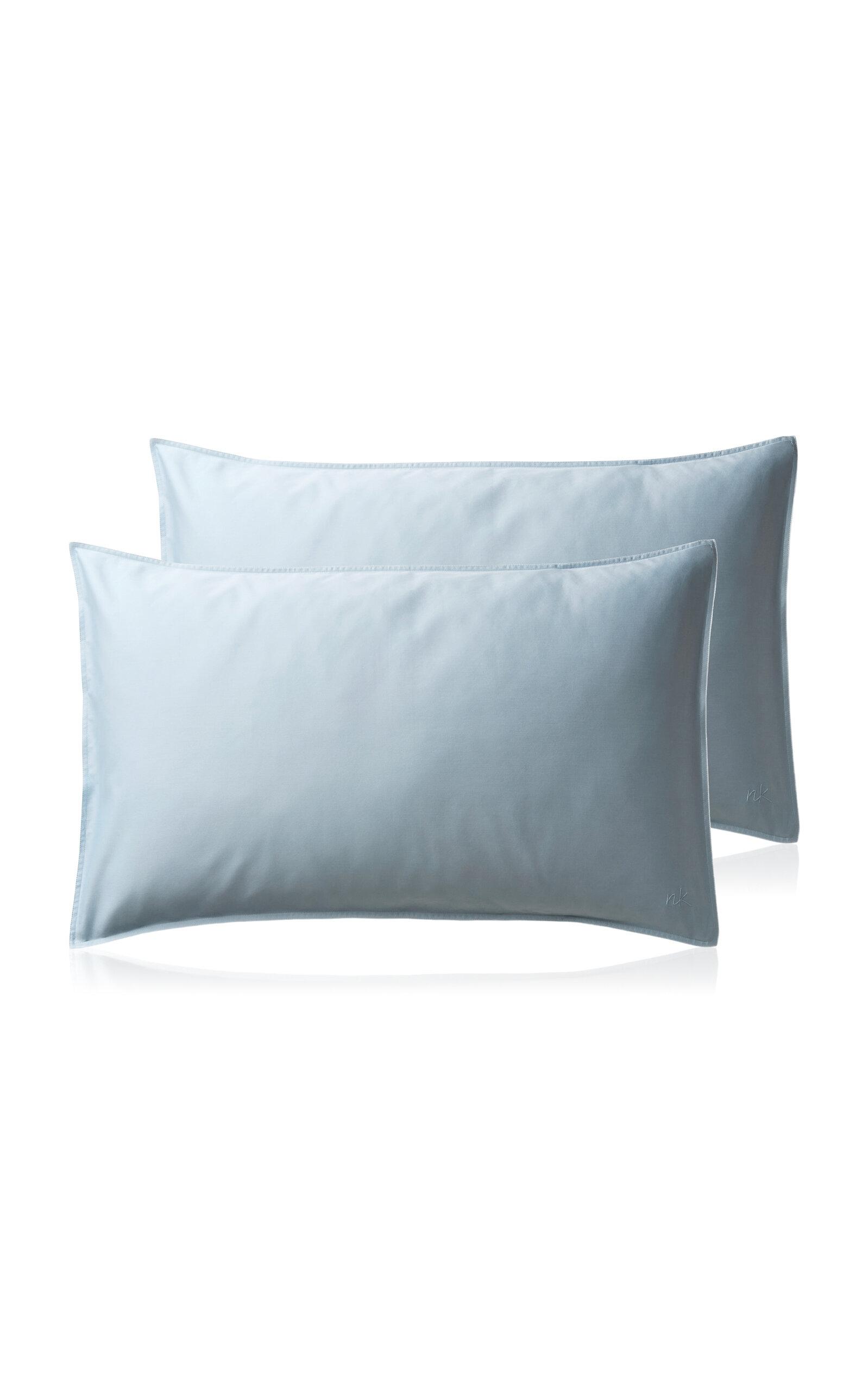 Nordic Knots - Exclusive Set-Of-Two Sateen Queen Pillowcase - Light Blue - Moda Operandi by NORDIC KNOTS