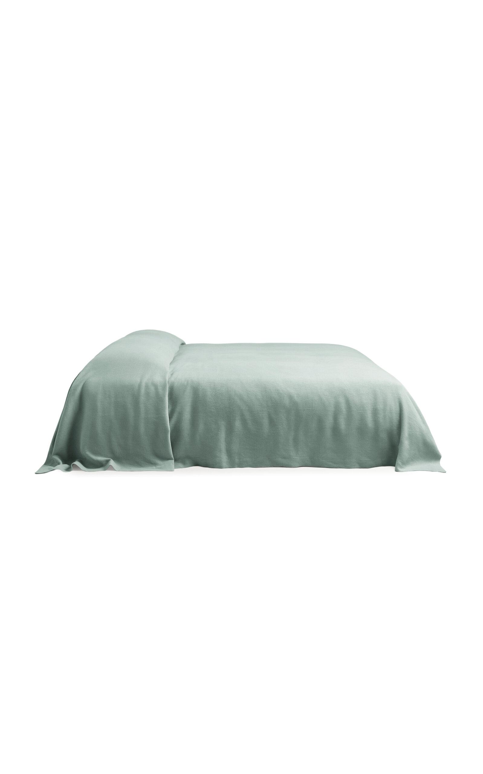 Nordic Knots - Exclusive Studio Linen Bedspread - Light Blue - Moda Operandi by NORDIC KNOTS