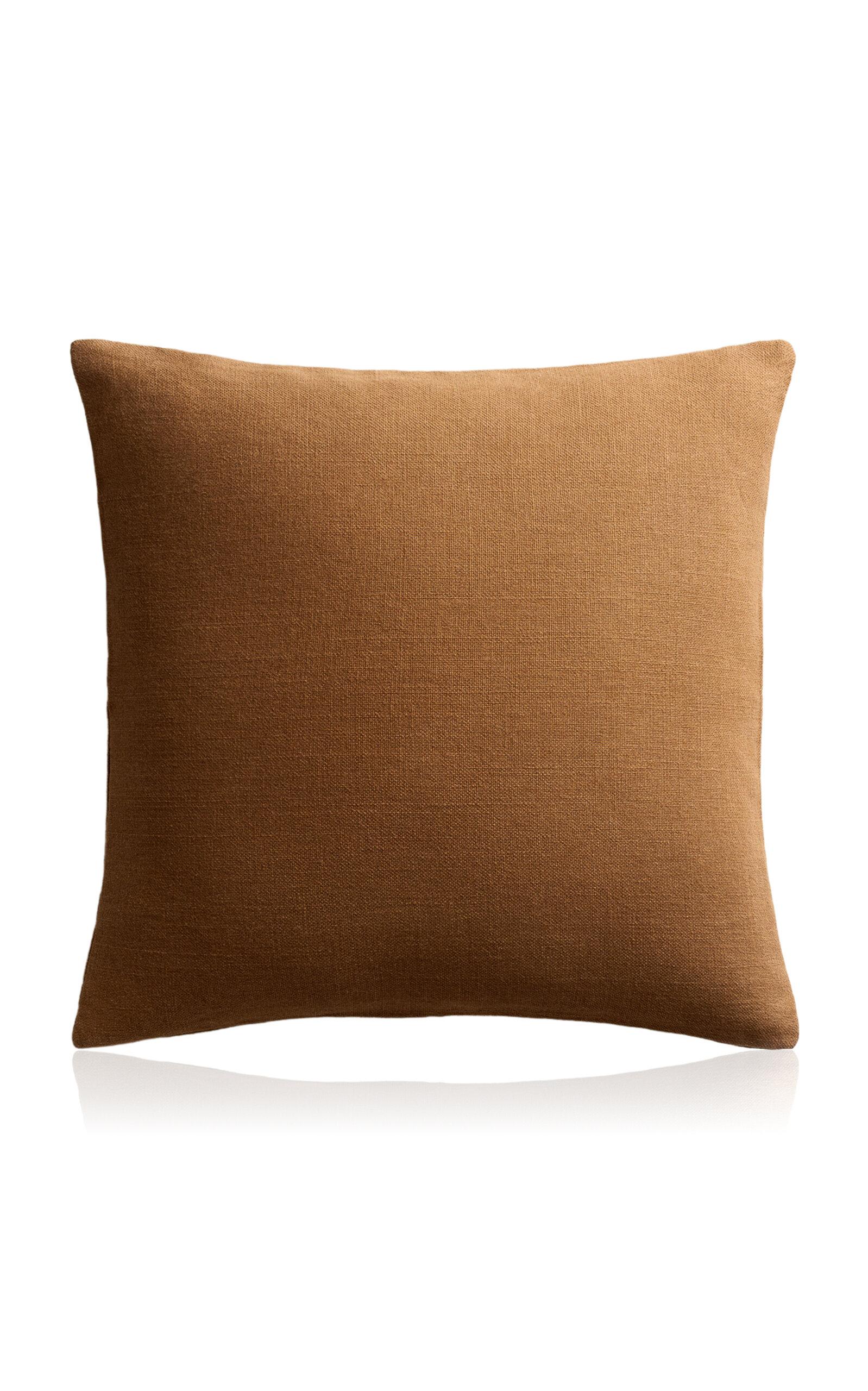 Nordic Knots - Exclusive Studio Linen Pillow Cover - Brown - Moda Operandi by NORDIC KNOTS