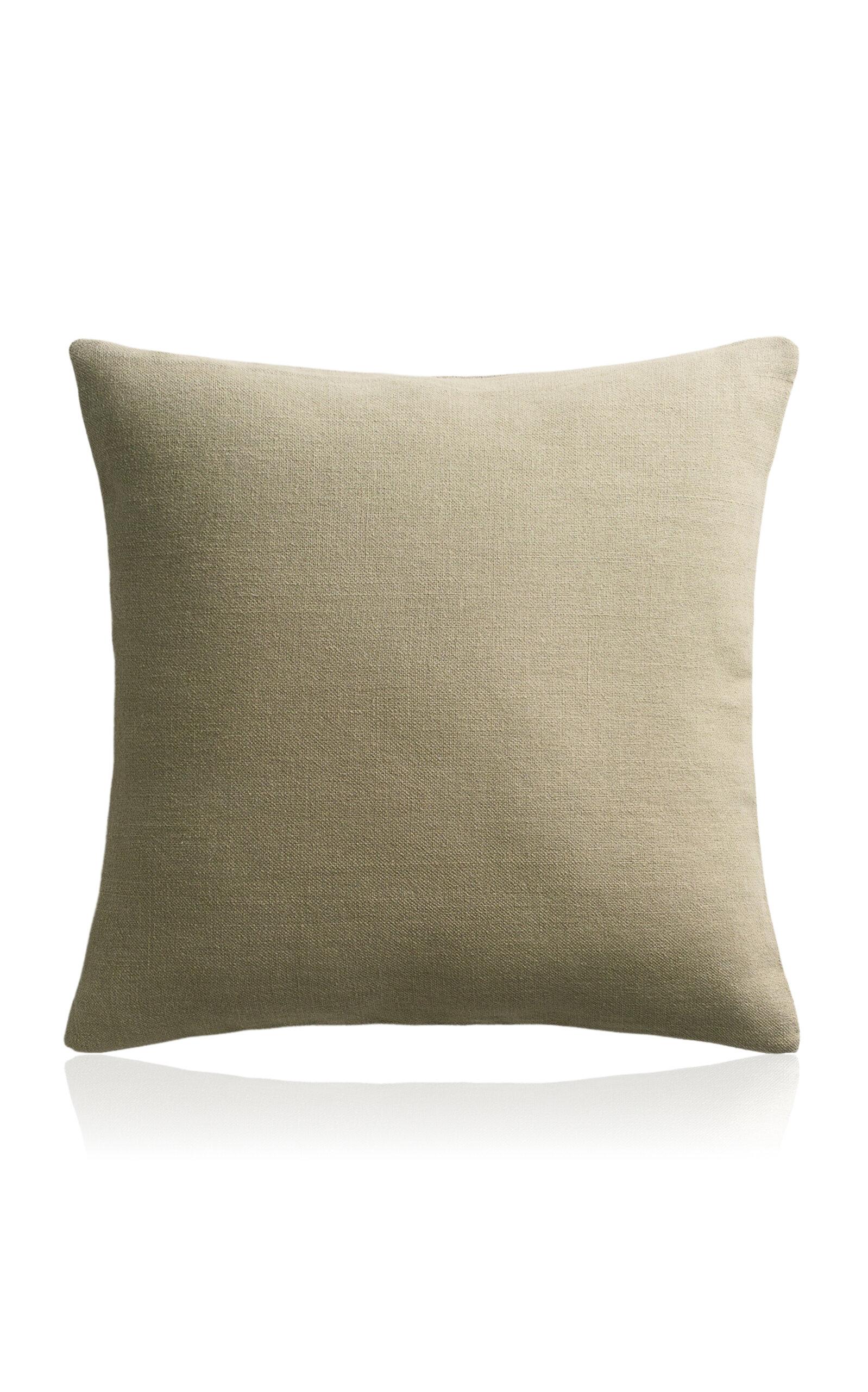 Nordic Knots - Exclusive Studio Linen Pillow Cover - Green - Moda Operandi by NORDIC KNOTS