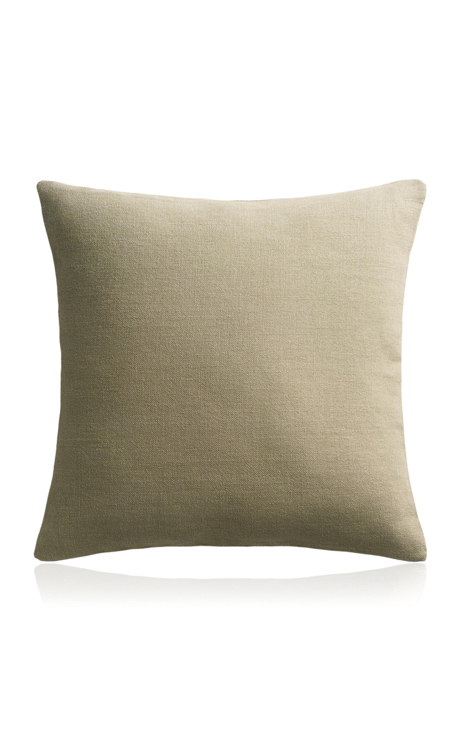 Nordic Knots - Exclusive Studio Linen Pillow Cover - Green - Moda Operandi by NORDIC KNOTS