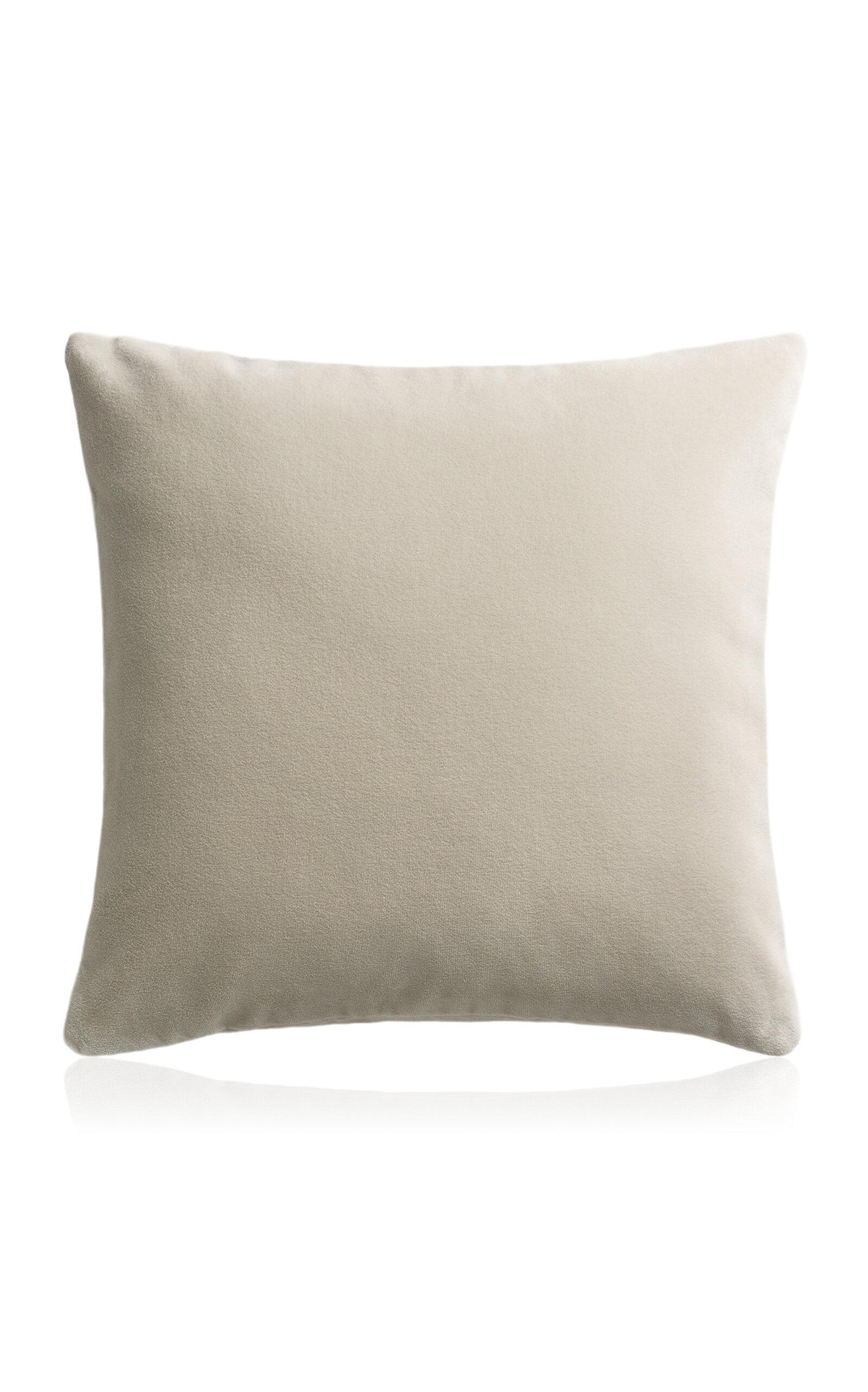 Nordic Knots - Exclusive Teddy Velvet Pillow Cover - Light Grey - Moda Operandi by NORDIC KNOTS