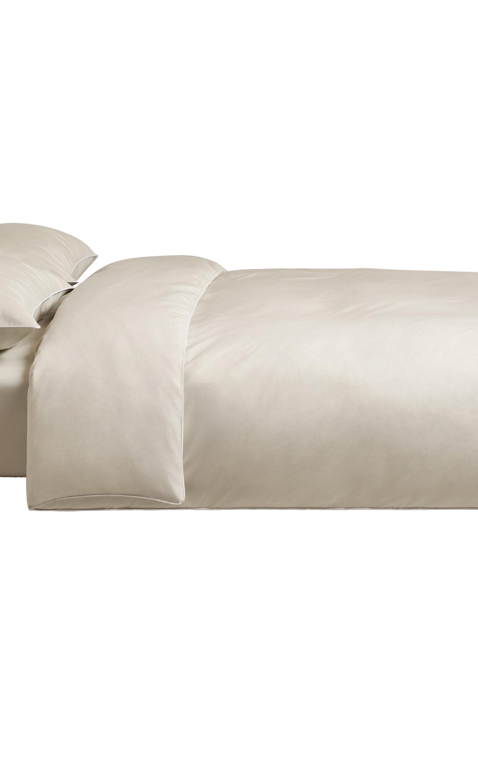 Nordic Knots - Percale California King Duvet Cover - Tan - Moda Operandi by NORDIC KNOTS