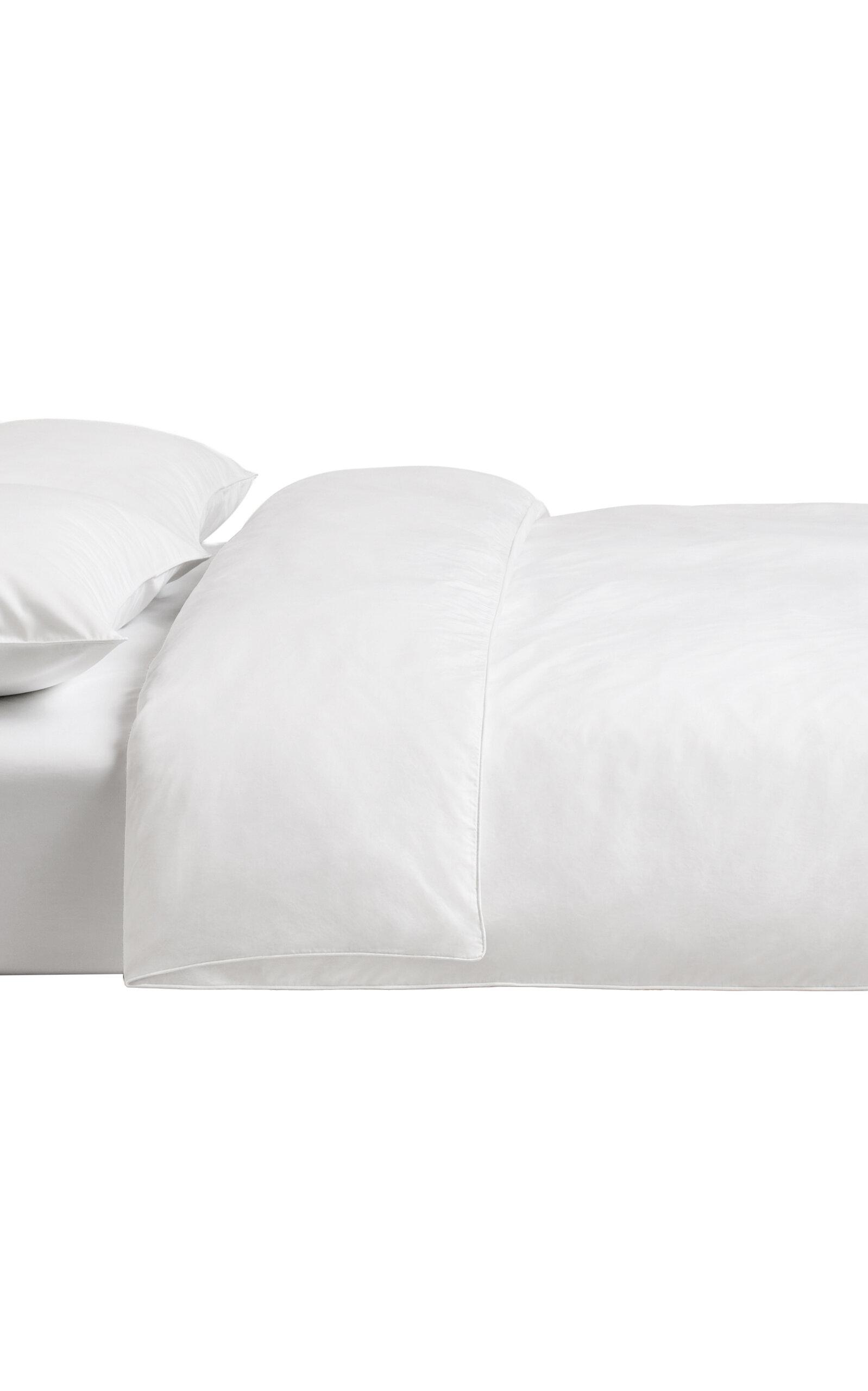 Nordic Knots - Percale Twin Duvet Cover - White - Moda Operandi by NORDIC KNOTS