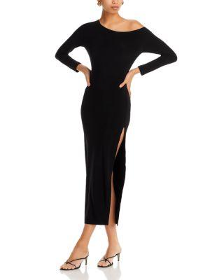 Asymmetric Side Slit Midi Dress by NORMA KAMALI